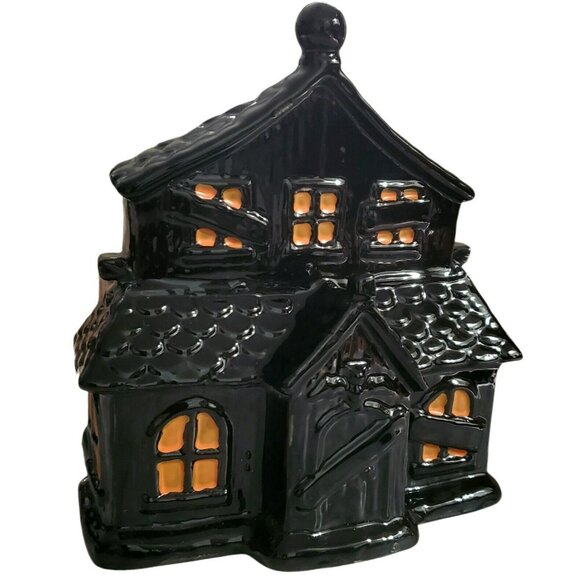 New Yankee Candle Haunted House Jar Holder Boney Bunch Halloween Ceramic 2021 - Picture 9 of 16